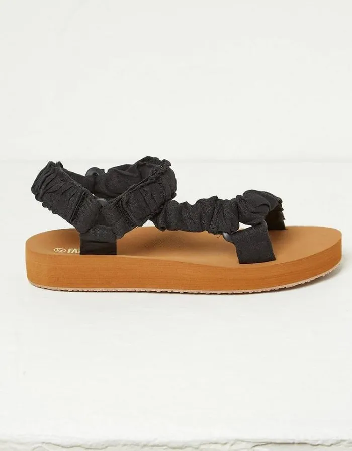 Women FatFace Vacation Shop Ettie Comfort Walking Sandal Black