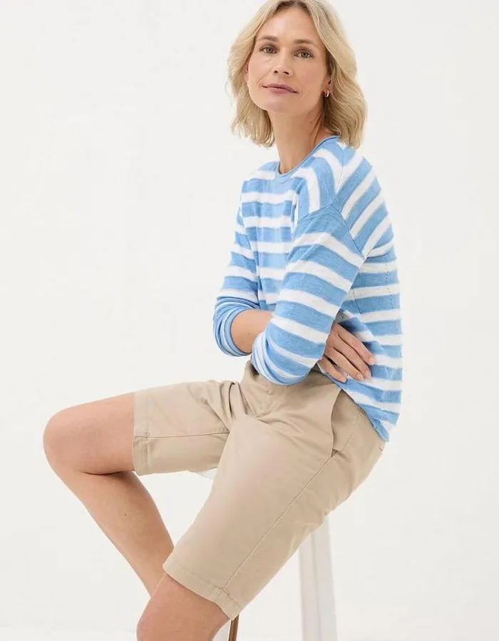 Women FatFace Vacation Shop Falmouth Chino Shorts Natural