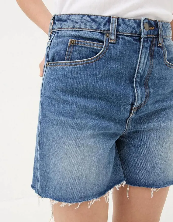 Women FatFace Vacation Shop Sutton Denim Cut Off Shorts Denim Blue