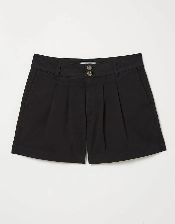 Women FatFace Vacation Shop Tia Twill Shorts Black