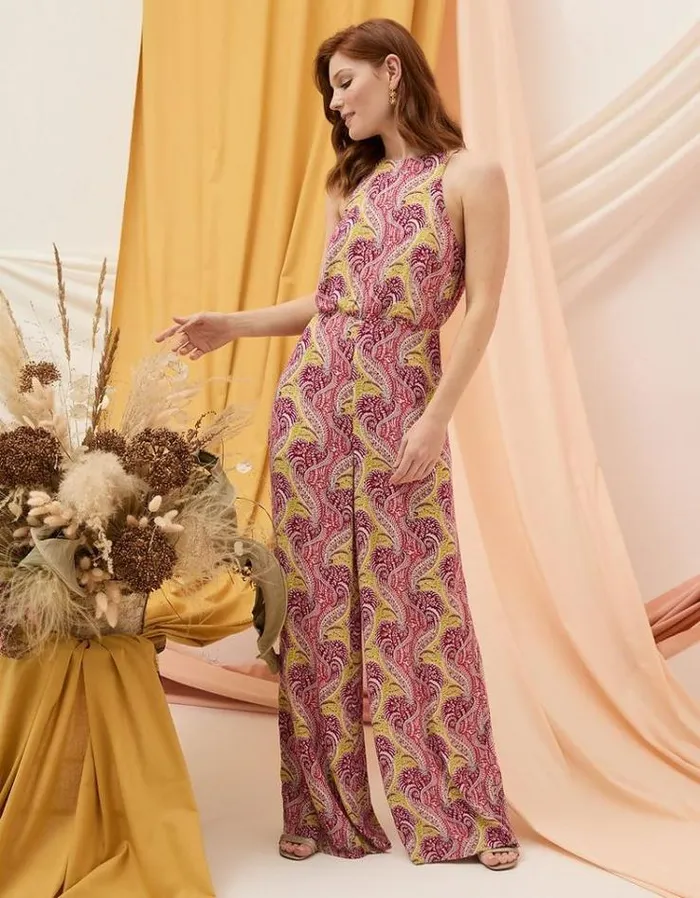 Women FatFace Vacation Shop Tura Paisley Jumpsuit Multi