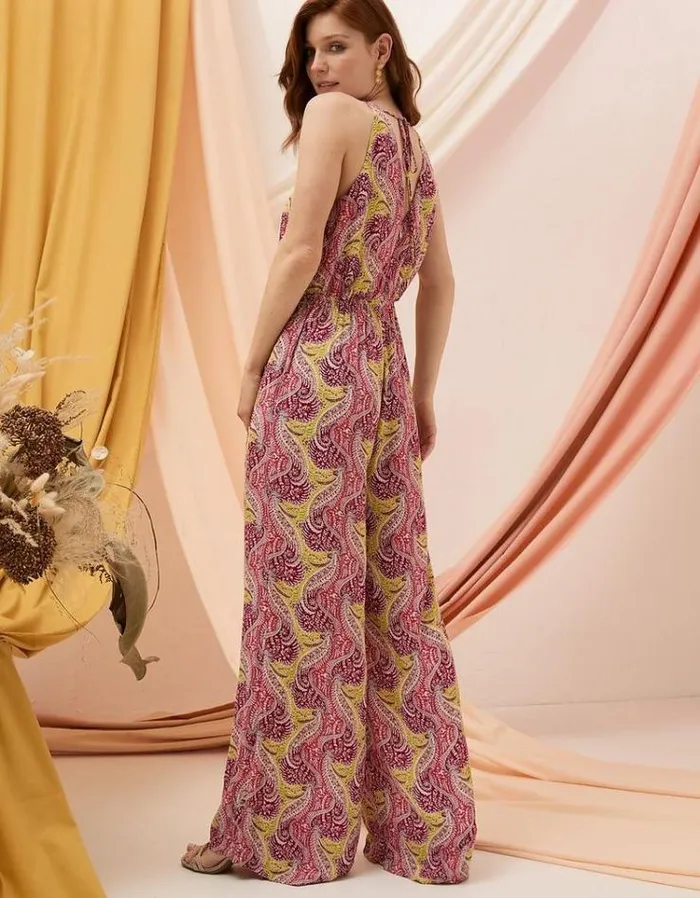 Women FatFace Vacation Shop Tura Paisley Jumpsuit Multi