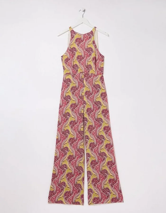 Women FatFace Vacation Shop Tura Paisley Jumpsuit Multi
