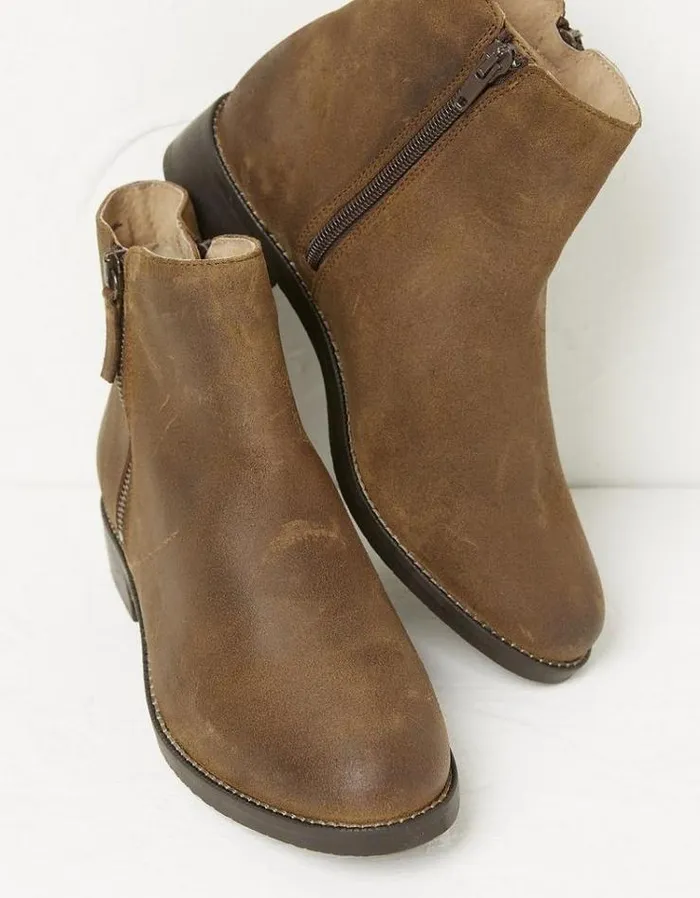 Women FatFace Women039s Sale Aria Zip Ankle Boot Tan