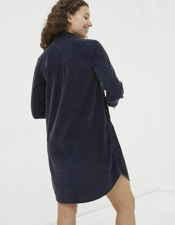 Women FatFace Women039s Sale Chester Cord Shirt Dress Dark Navy