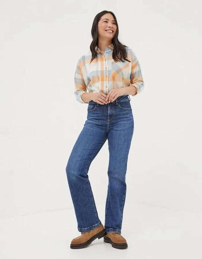 Women FatFace Women039s Sale Elise Wide Leg Jeans Vintage Blue