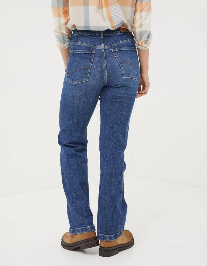 Women FatFace Women039s Sale Elise Wide Leg Jeans Vintage Blue