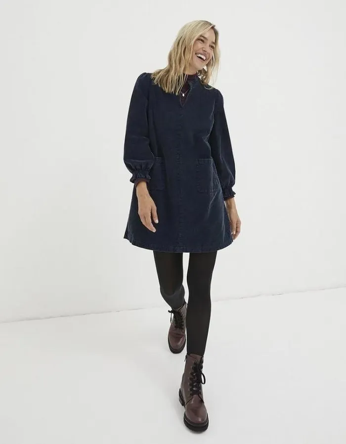Women FatFace Women039s Sale Fran Cord Tunic Dress Navy