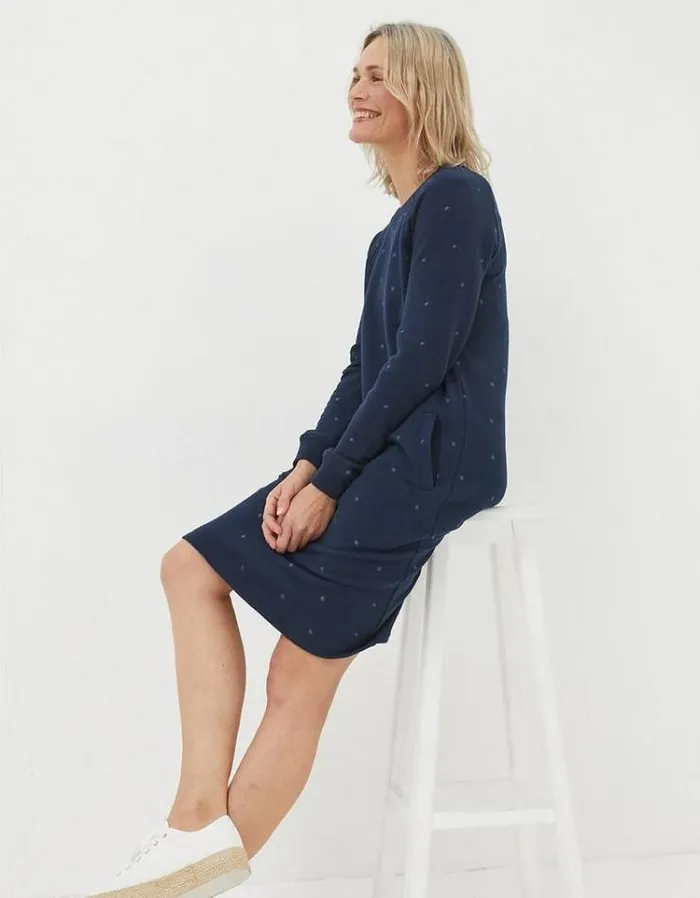 Women FatFace Women039s Sale Georgia Sweat Dress Navy
