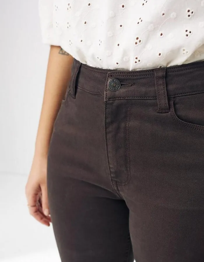 Women FatFace Women039s Sale Harlow High Waist Jeggings Chocolate