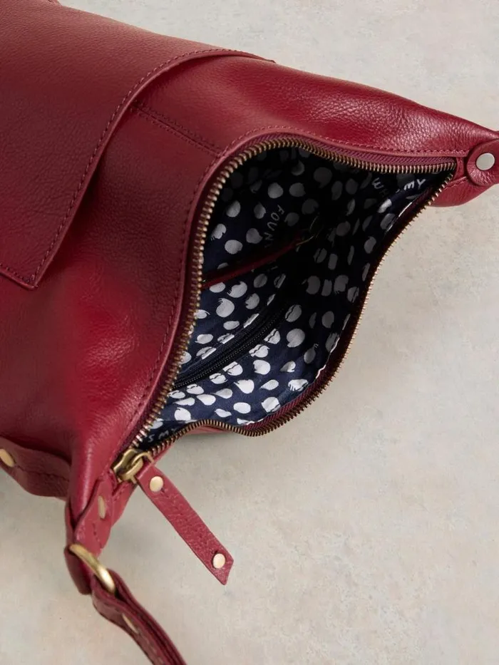 Women Fern Crossbody Deep Red White Stuff Bags and Purses