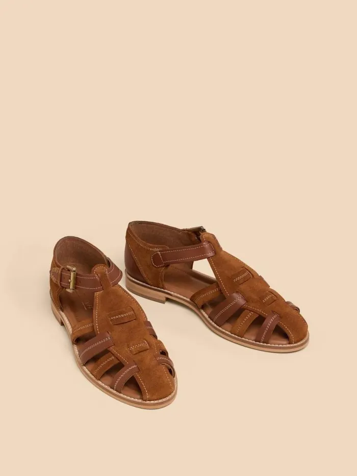 Women Floral Leather Fisherman Shoe Mid Tan White Stuff Sandals Women Floral Leather Fisherman Shoe Mid Tan White Stuff Sandals