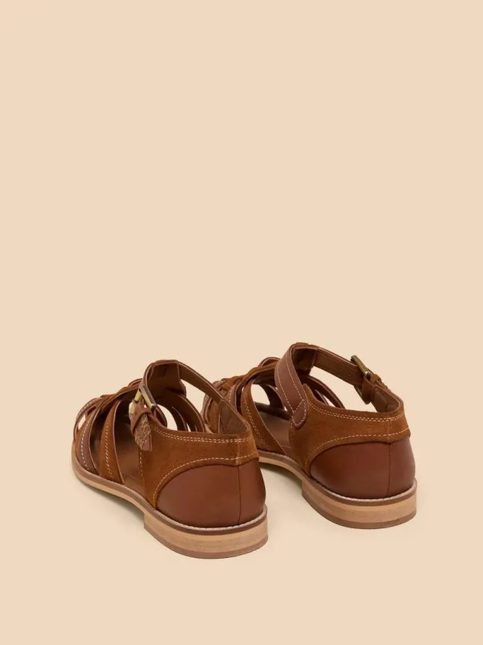 Women Floral Leather Fisherman Shoe Mid Tan White Stuff Sandals Women Floral Leather Fisherman Shoe Mid Tan White Stuff Sandals