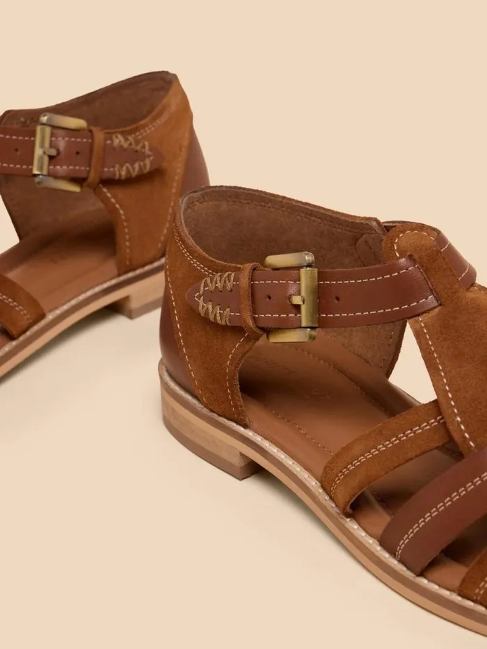 Women Floral Leather Fisherman Shoe Mid Tan White Stuff Sandals Women Floral Leather Fisherman Shoe Mid Tan White Stuff Sandals