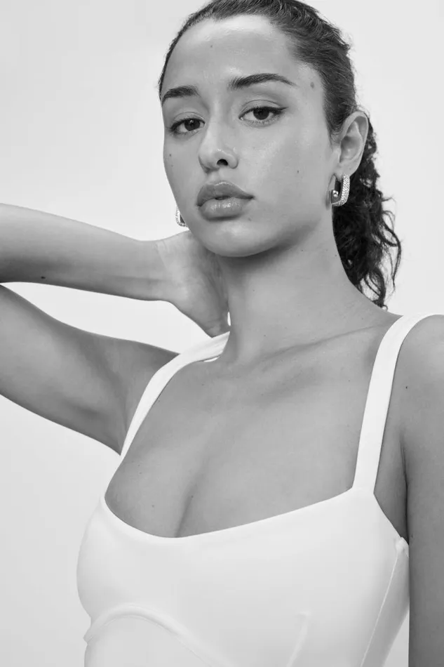 Women GOOD AMERICAN Bodysuits SWEETHEART SCUBA TANKBODYSUIT White001