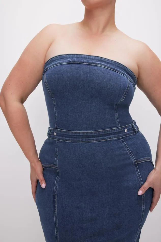 Women GOOD AMERICAN Dresses FIT FOR SUCCESS TUBE MIDIDRESS Indigo594