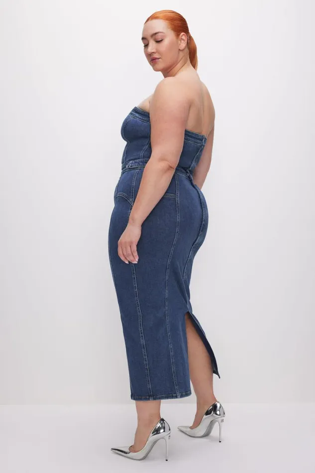 Women GOOD AMERICAN Dresses FIT FOR SUCCESS TUBE MIDIDRESS Indigo594