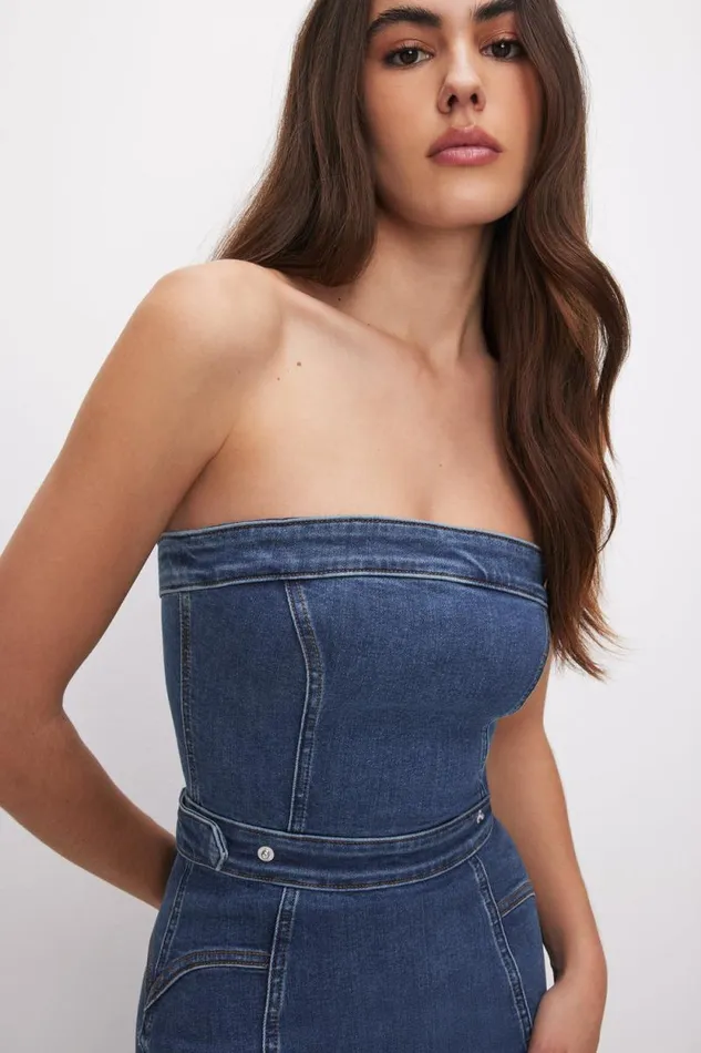 Women GOOD AMERICAN Dresses FIT FOR SUCCESS TUBE MIDIDRESS Indigo594