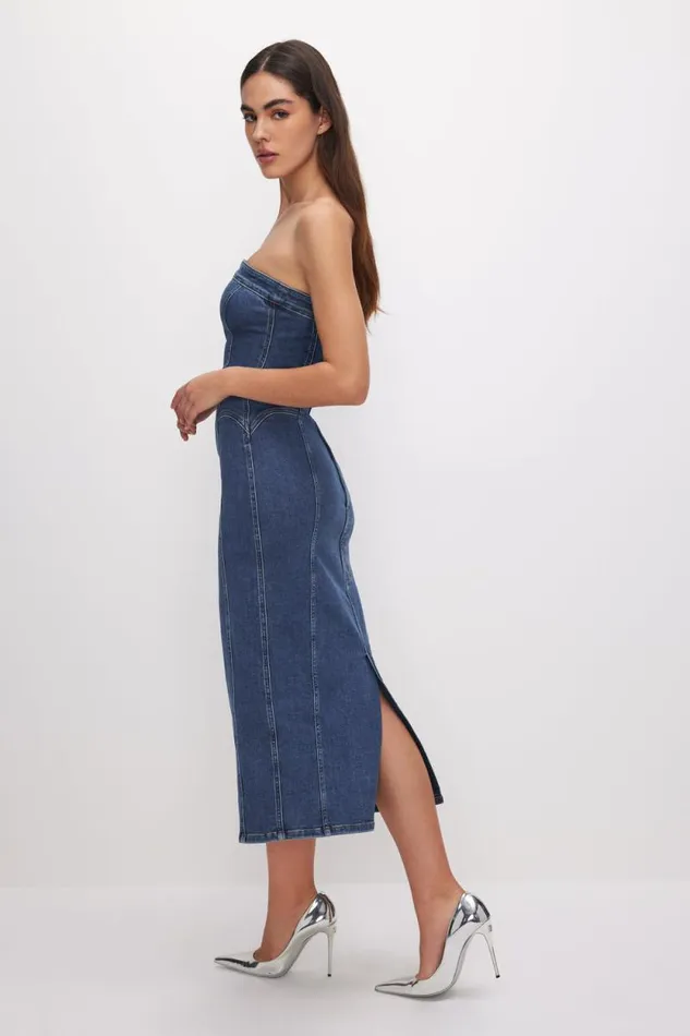 Women GOOD AMERICAN Dresses FIT FOR SUCCESS TUBE MIDIDRESS Indigo594