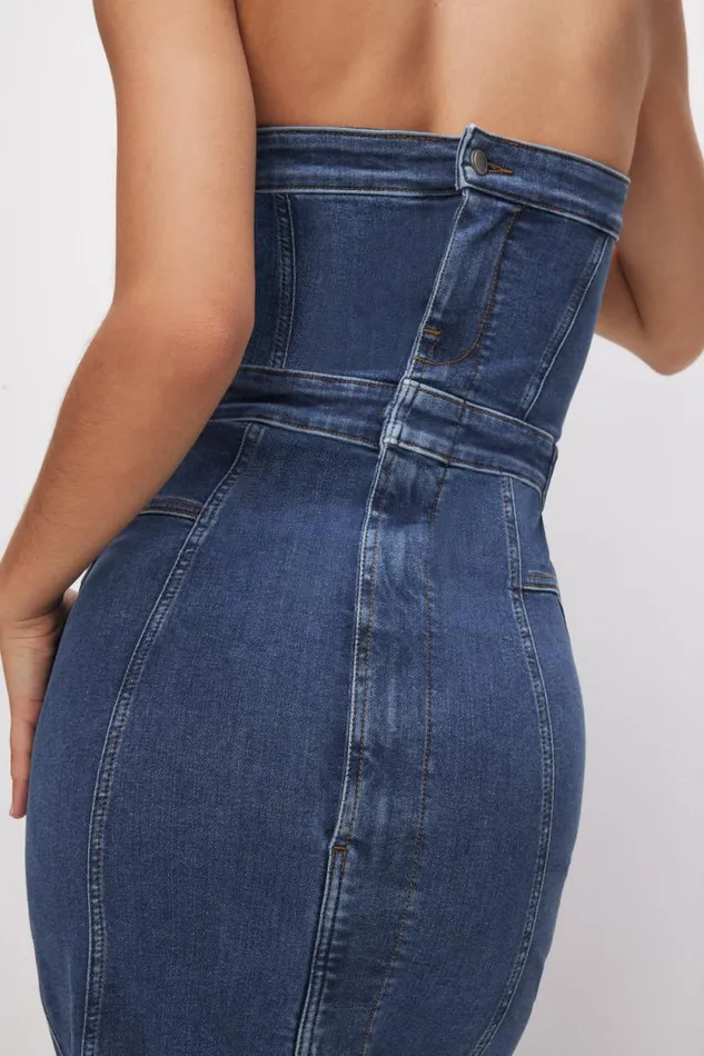 Women GOOD AMERICAN Dresses FIT FOR SUCCESS TUBE MIDIDRESS Indigo594
