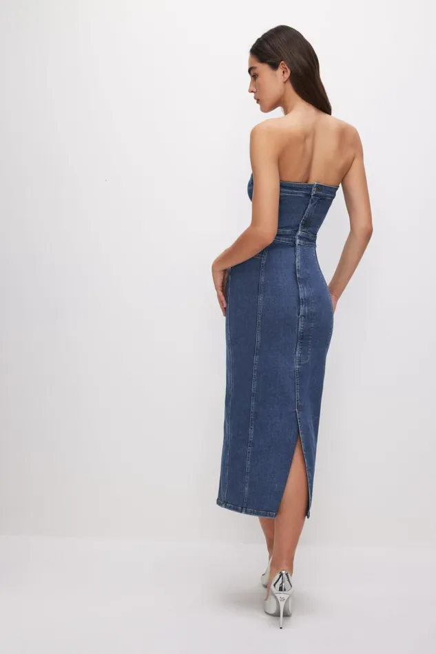 Women GOOD AMERICAN Dresses FIT FOR SUCCESS TUBE MIDIDRESS Indigo594