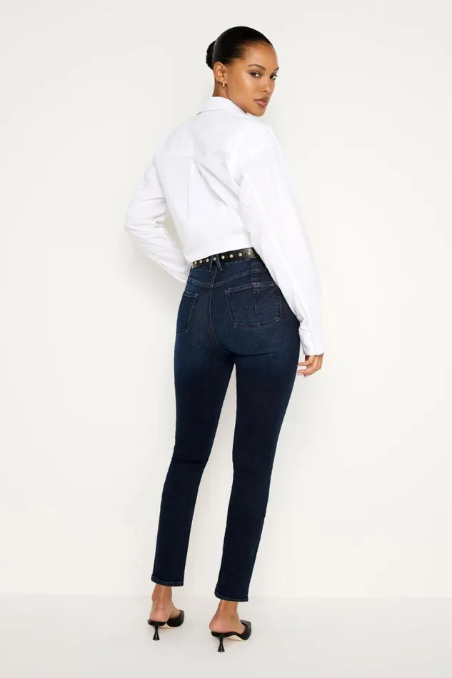 Women GOOD AMERICAN Jeans ALWAYS FITS GOOD LEGS SKINNY CROPPEDJEANS Indigo688
