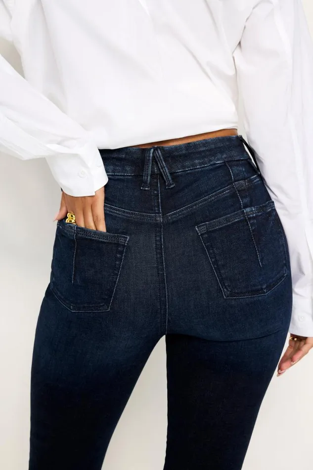 Women GOOD AMERICAN Jeans ALWAYS FITS GOOD LEGS SKINNY CROPPEDJEANS Indigo688
