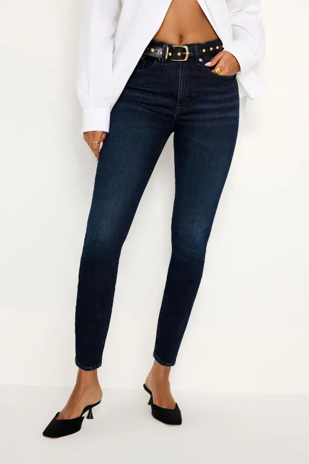 Women GOOD AMERICAN Jeans ALWAYS FITS GOOD LEGS SKINNY CROPPEDJEANS Indigo688