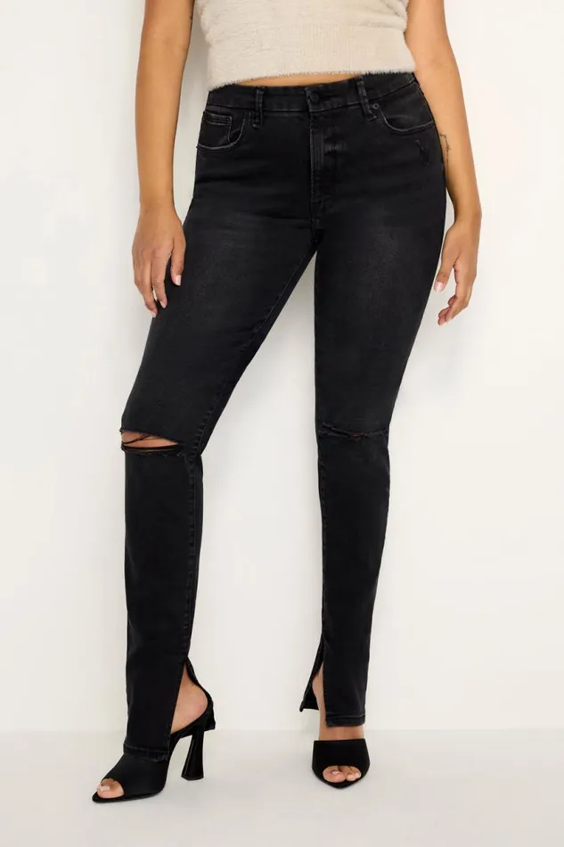 Women GOOD AMERICAN Jeans ALWAYS FITS GOOD LEGS SKINNYJEANS Black335