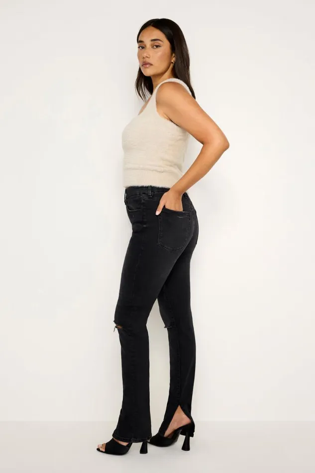 Women GOOD AMERICAN Jeans ALWAYS FITS GOOD LEGS SKINNYJEANS Black335
