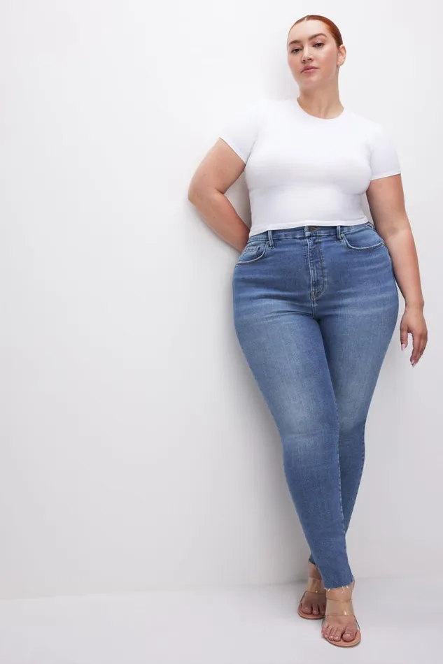 Women GOOD AMERICAN Jeans ALWAYS FITS GOOD WAIST SKINNYJEANS Indigo324