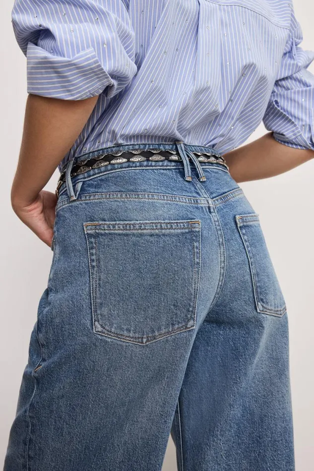 Women GOOD AMERICAN Jeans GOOD EASE PETITE RELAXEDJEANS Indigo575