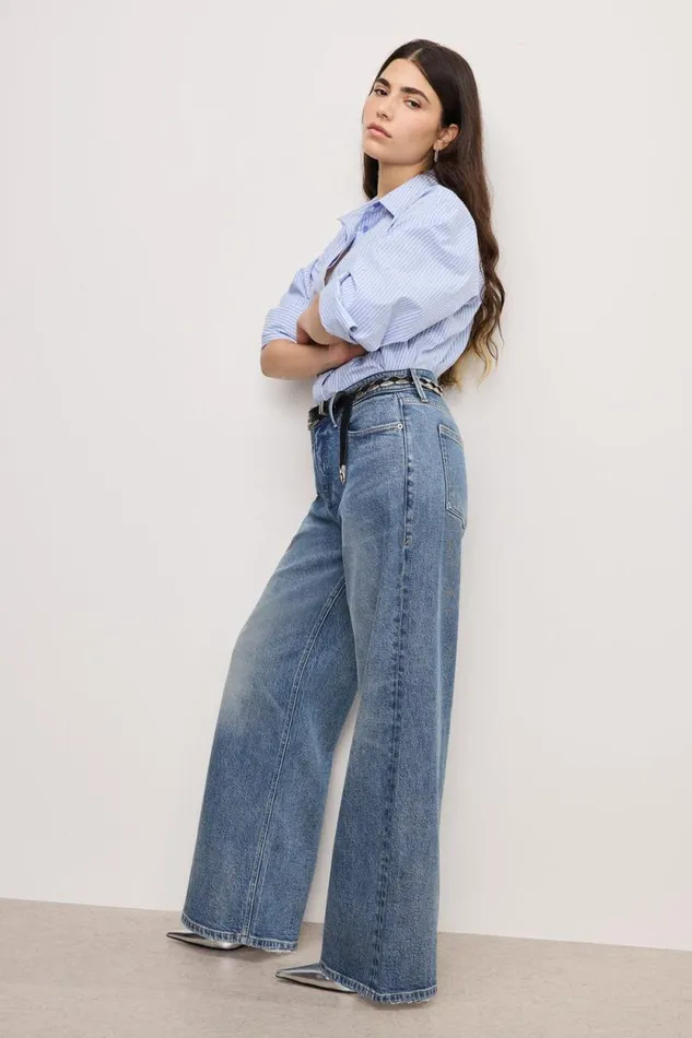 Women GOOD AMERICAN Jeans GOOD EASE PETITE RELAXEDJEANS Indigo575