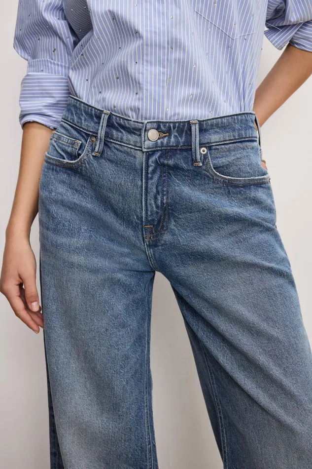 Women GOOD AMERICAN Jeans GOOD EASE PETITE RELAXEDJEANS Indigo575