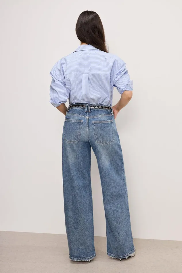 Women GOOD AMERICAN Jeans GOOD EASE PETITE RELAXEDJEANS Indigo575