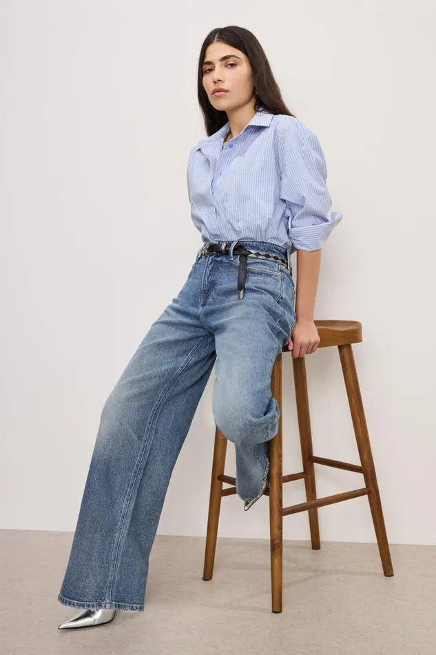 Women GOOD AMERICAN Jeans GOOD EASE PETITE RELAXEDJEANS Indigo575