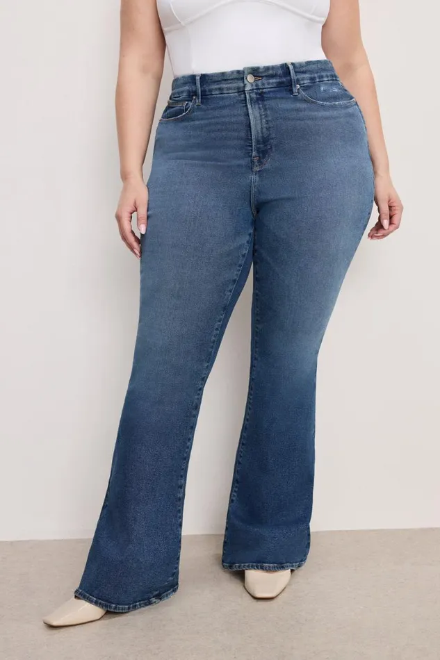 Women GOOD AMERICAN Jeans GOOD LEGS FLAREJEANS Indigo745