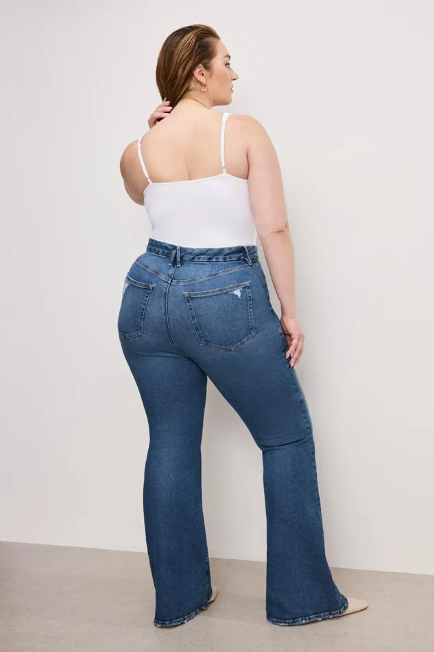 Women GOOD AMERICAN Jeans GOOD LEGS FLAREJEANS Indigo745