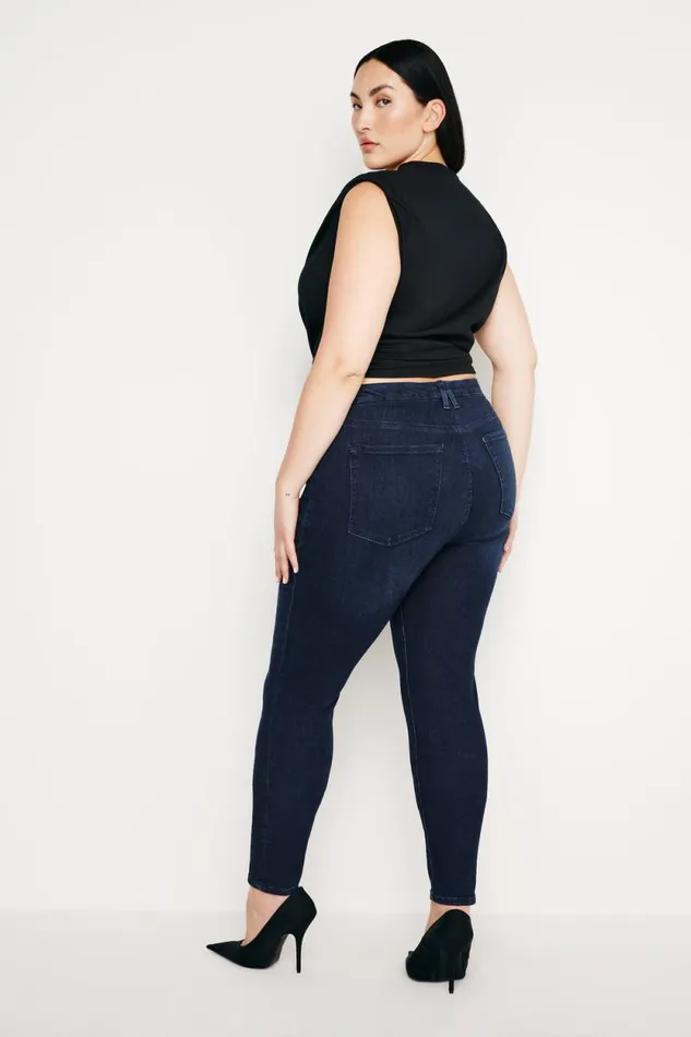 Women GOOD AMERICAN Jeans GOOD LEGS SKINNYJEANS Blue224