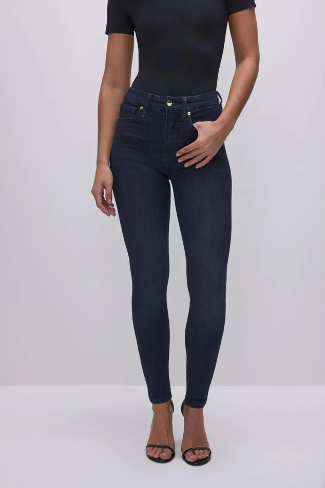 Women GOOD AMERICAN Jeans GOOD LEGS SKINNYJEANS Blue224