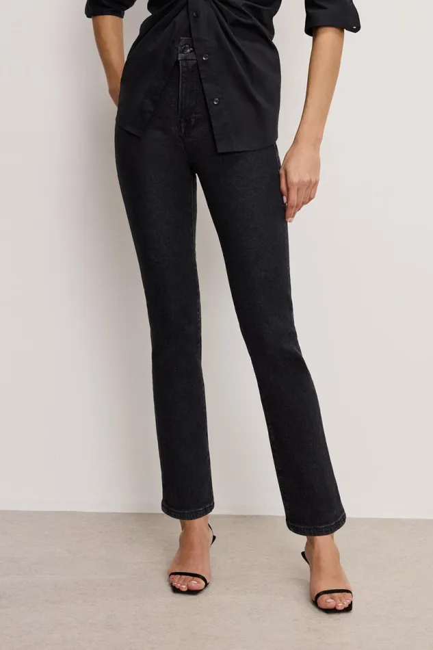 Women GOOD AMERICAN Jeans GOOD LEGS STRAIGHTJEANS Black184