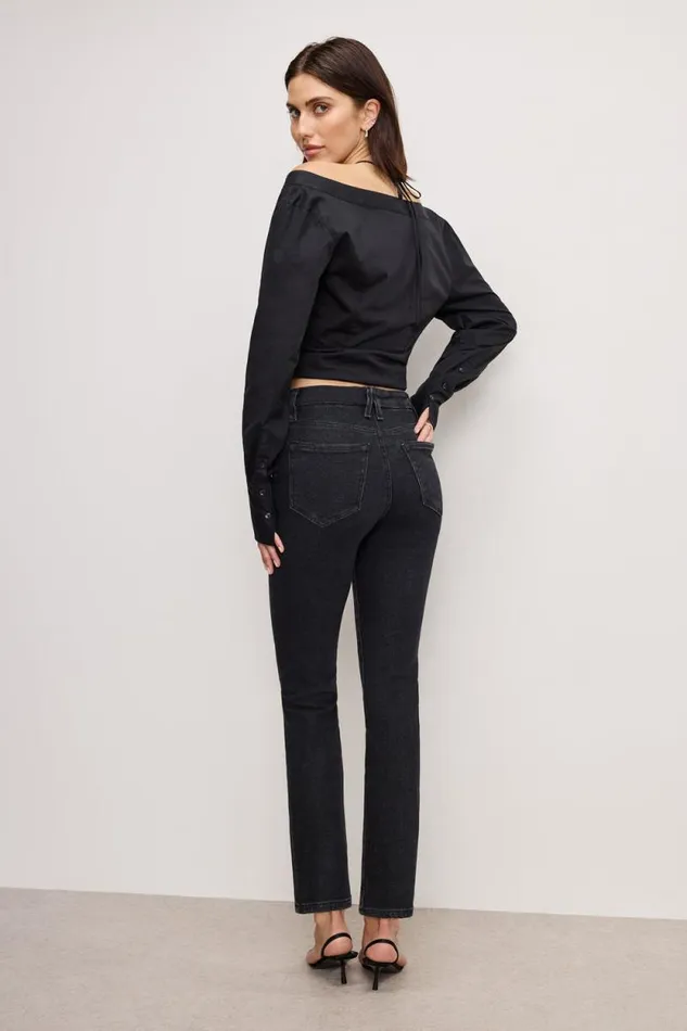 Women GOOD AMERICAN Jeans GOOD LEGS STRAIGHTJEANS Black184