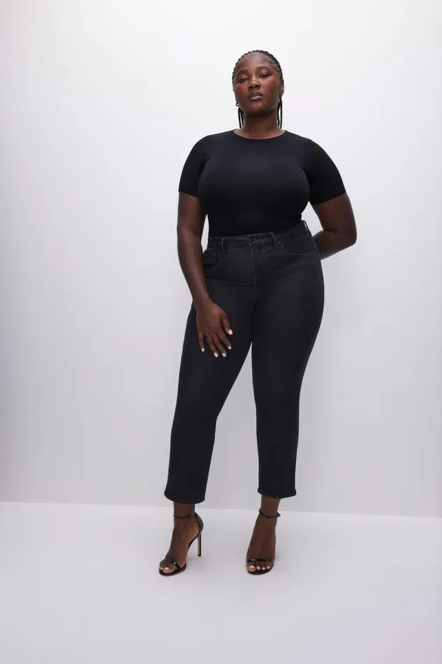 Women GOOD AMERICAN Jeans GOOD LEGS STRAIGHTJEANS Black184
