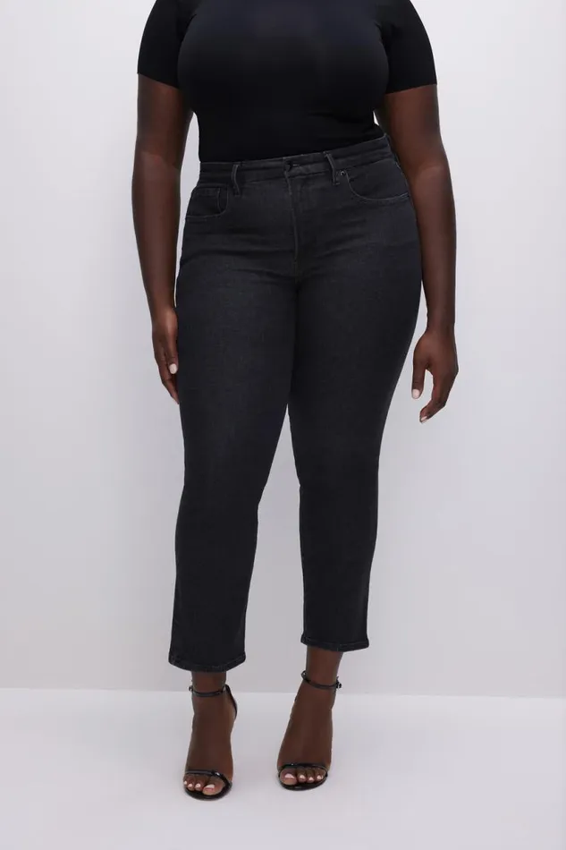 Women GOOD AMERICAN Jeans GOOD LEGS STRAIGHTJEANS Black184