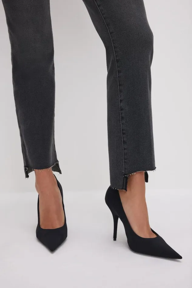 Women GOOD AMERICAN Jeans GOOD PETITE STRAIGHTJEANS Black303