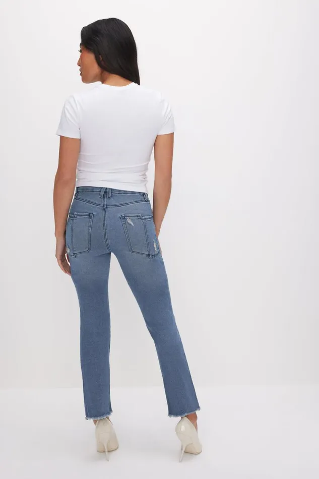 Women GOOD AMERICAN Jeans GOOD PETITE STRAIGHTJEANS Blue449