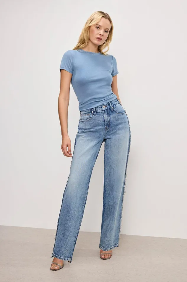 Women GOOD AMERICAN Jeans GOOD x2790s RELAXEDJEANS Indigo831