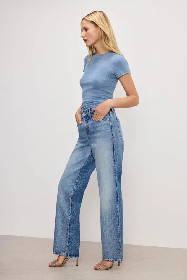 Women GOOD AMERICAN Jeans GOOD x2790s RELAXEDJEANS Indigo831