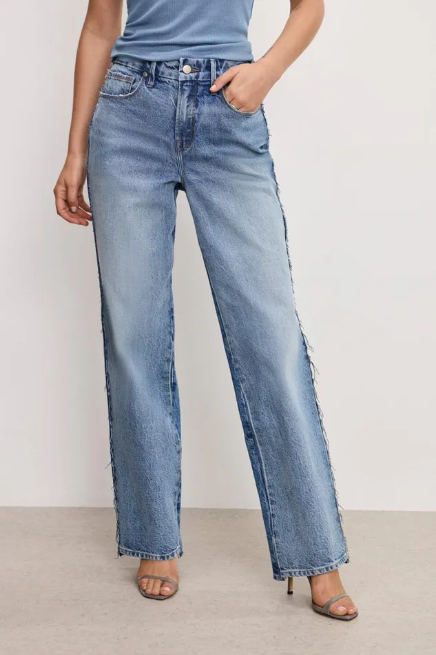 Women GOOD AMERICAN Jeans GOOD x2790s RELAXEDJEANS Indigo831