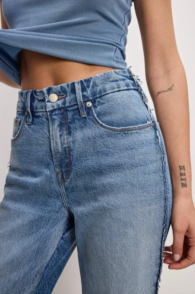 Women GOOD AMERICAN Jeans GOOD x2790s RELAXEDJEANS Indigo831